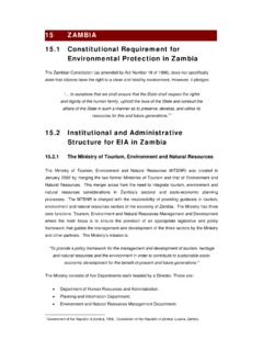 15 ZAMBIA 15.1 Constitutional Requirement for ...