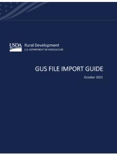 GUS FILE IMPORT GUIDE - USDA Rural Development