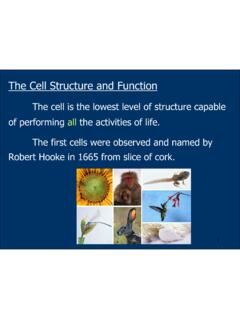 The cell is the lowest level of structure capable of ...