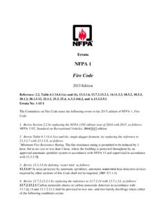NFPA 1 Fire Code
