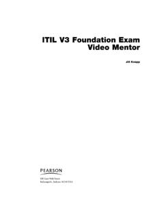 ITIL V3 Foundation Exam Video Mentor - pearsoncmg.com