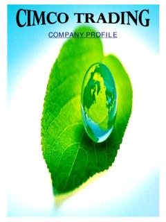 COMPANY PROFILE - CIMCO Trading Company