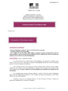 ENSEIGNEMENT ELEMENTAIRE - allier.gouv.fr