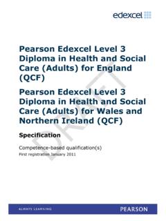 Pearson Edexcel Level 3 Diploma in Health and Social Care ...