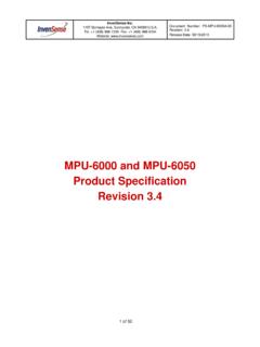 MPU-6000 and MPU-6050 Product Specification Revision 3