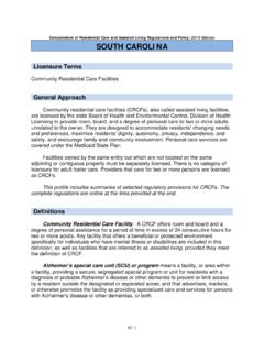 Residential Care/Assisted Living Compendium: South …