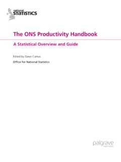 The ONS Productivity Handbook