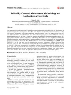 Reliability-Centered Maintenance Methodology and ...