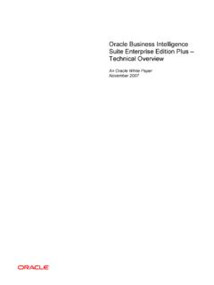 Oracle Business Intelligence Suite Enterprise …