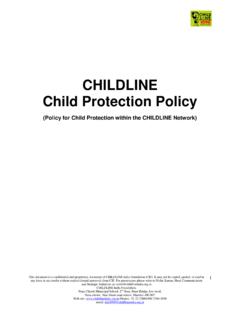 CHILDLINE Child Protection Policy