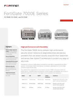 FortiGate 7000E Series Data Sheet