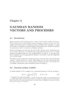 GAUSSIAN RANDOM VECTORS AND PROCESSES