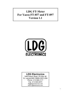 LDG FT-Meter For Yaesu FT-857 and FT-897 Version 1