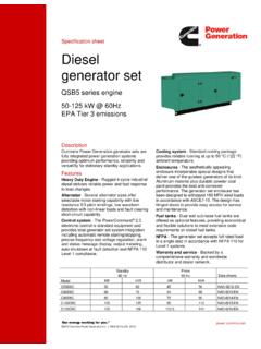 Specification sheet Diesel generator set - cummins.com