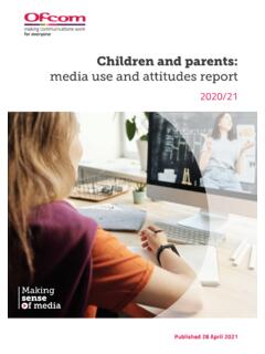 Children and parents: media use and attitudes report 2020/21