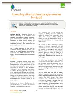 Assessing attenuation storage volumes for SuDS