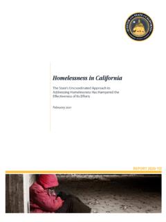 Homelessness in California - California State Auditor