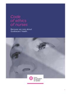Code of ethics of nurses - OIIQ