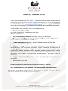 LINEE GUIDA ESAMI ORALIONLINE - Piattaforma Unipegaso