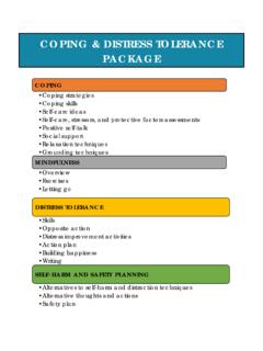 COPING &amp; DISTRESS TOLERANCE PACKAGE