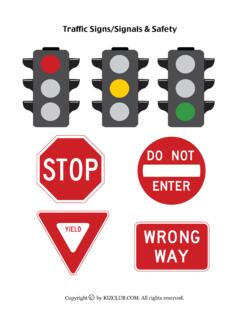 Traffic Signs/Signals &amp; Safety - KIZCLUB