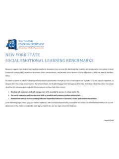 NYS Social Emotional Learning Benchmarks