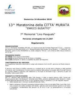 13^ Maratonina della CITTA’ MURATA
