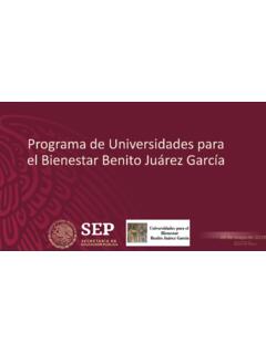 Programa de Universidades para el Bienestar Benito Ju&#225;rez ...