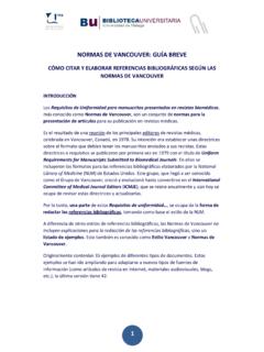 NORMAS DE VANCOUVER: GU&#205;A BREVE - Infomed, …