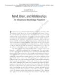 Mind, Brain, and Relationships - Dr. Dan Siegel - …