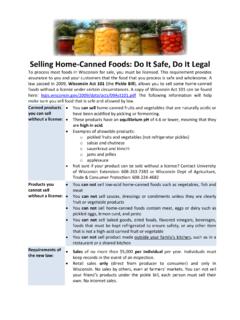 Selling Home-Canned Foods: Do It Safe, Do It Legal