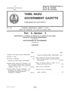TAMIL NADU GOVERNMENT GAZETTE - …