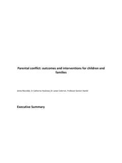 Parental conflict: outcomes and interventions for children ...