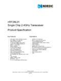 nRF24L01 Product Specification V2 - Nordic Semiconductor