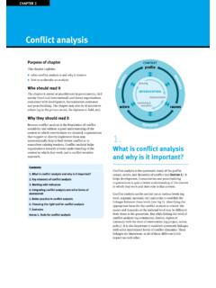 Conflict analysis - United States Institute of Peace