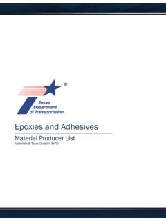 Epoxies and Adhesives
