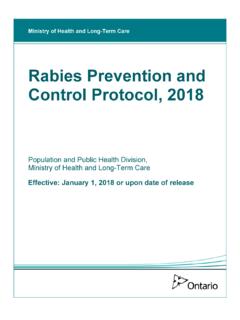 Rabies Prevention and Control Protocol ... - health.gov.on.ca