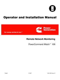 Operator and Installation Manual - Cummins Inc.