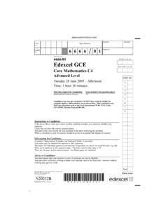 Paper Reference(s) Edexcel GCE - Physics &amp; Maths …