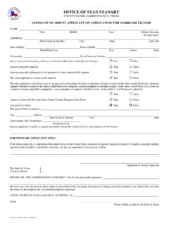AFFIDAVIT OF ABSENT APPLICANT ON APPLICATION FOR …