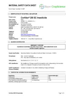 Confidor 200SC MSDS 1107 - HerbiGuide - Home