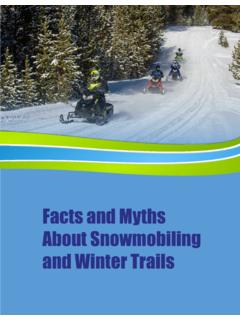 Facts and Myths About Snowmobiling and Winter …