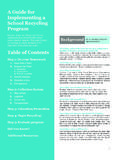 A Guide for Implementing a School Recycling
