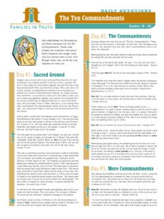 The Ten Commandments - Bible Lessons 4 Kidz