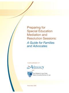 Preparing for Special Education Mediation and …