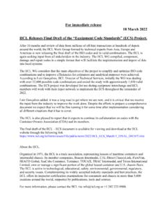 For immediate release 18 March 2022 IICL Releases Final ...
