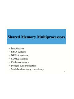 Shared Memory Multiprocessors - www-5.unipv.it