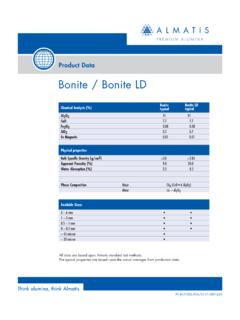 Bonite / Bonite LD - Almatis