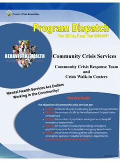 Community Crisis Services - San Bernardino County
