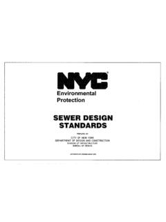SEWER DESIGN STANDARDS - New York City